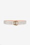 RC Ceinture Blanche En Cuir Avec Boucle Serpent BONE WKC001-PZ119