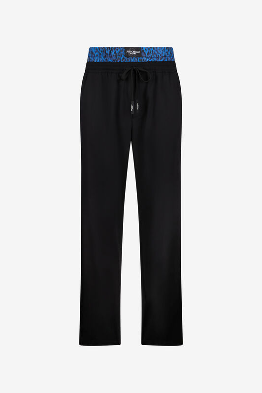 JC Black Trousers With Printed Waistband BLACK VFT011-VF011