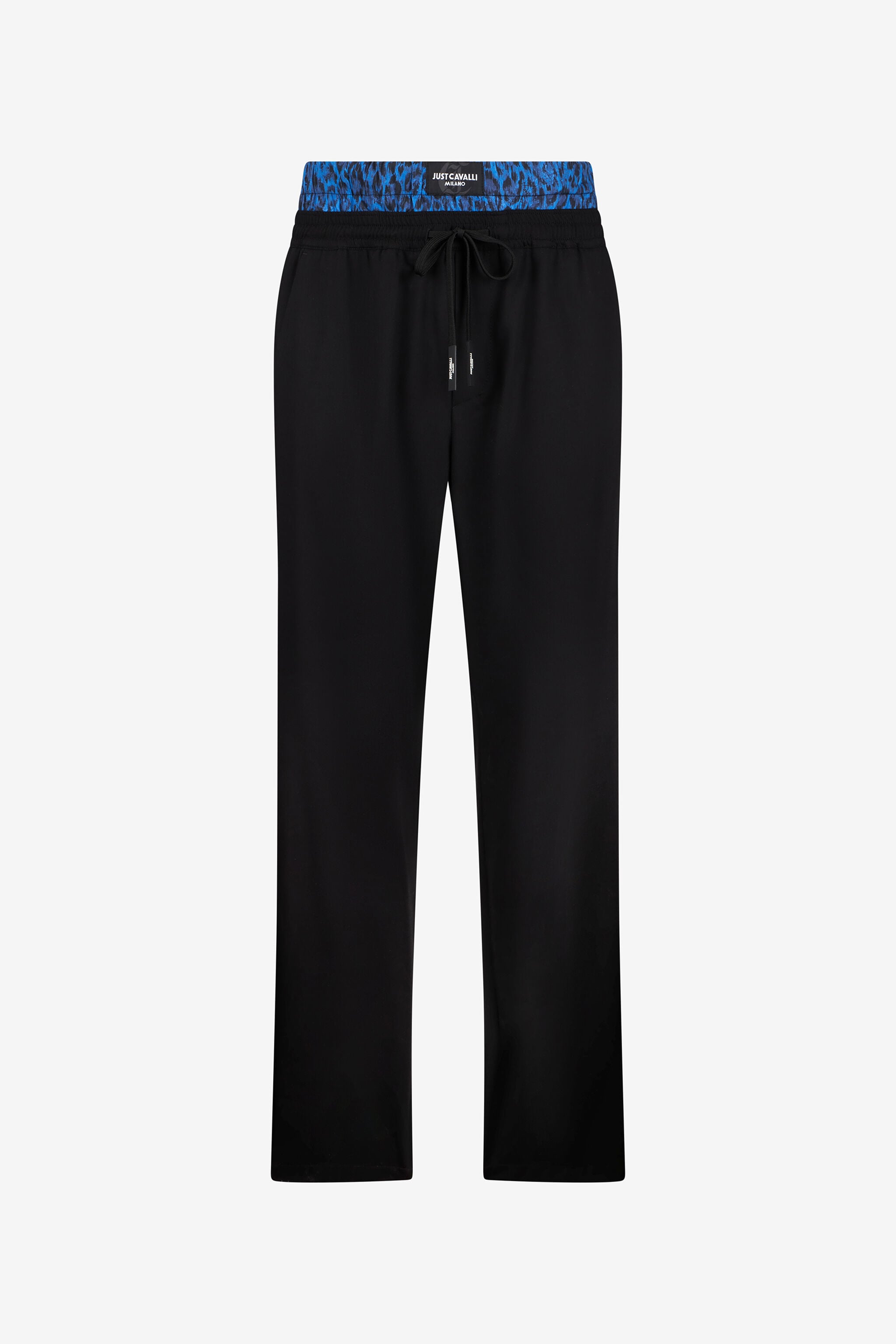 JC Black Trousers With Printed Waistband BLACK VFT011-VF011