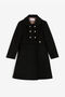JU Logo-plaque wool-blend coat Black RJT40G-FE007