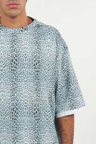 RC Oversized T-shirt with Baby Jaguar Print QUIET HARBOUR WNT62B-3PR31