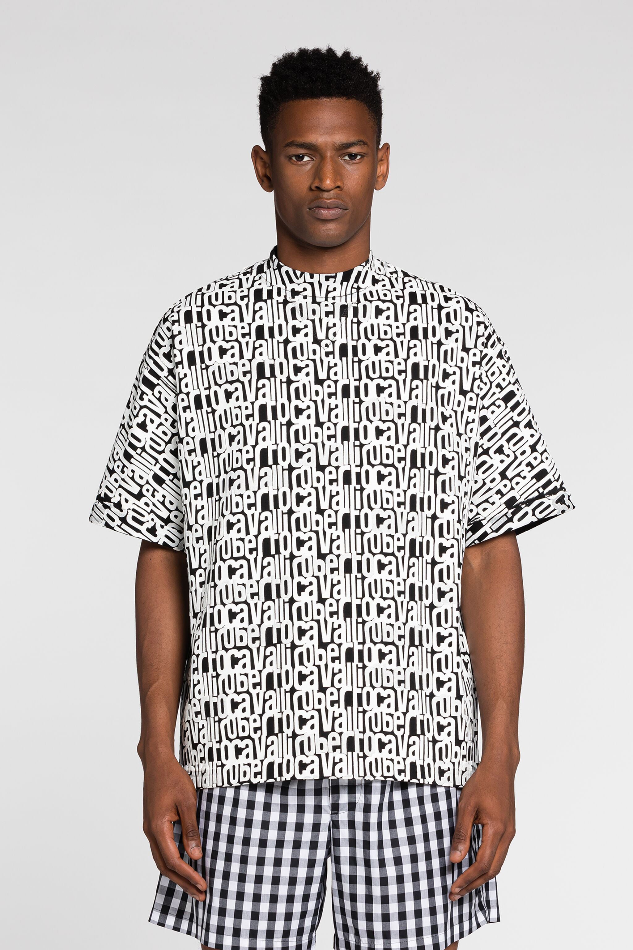 RC Logo-Print Cotton T-Shirt RC Logo-Print Cotton T-Shirt Black/White RRT62M-3PH82