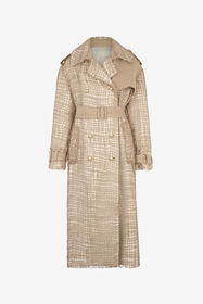RC Trench Grid con cinturón Marrón claro UWR503-FY073