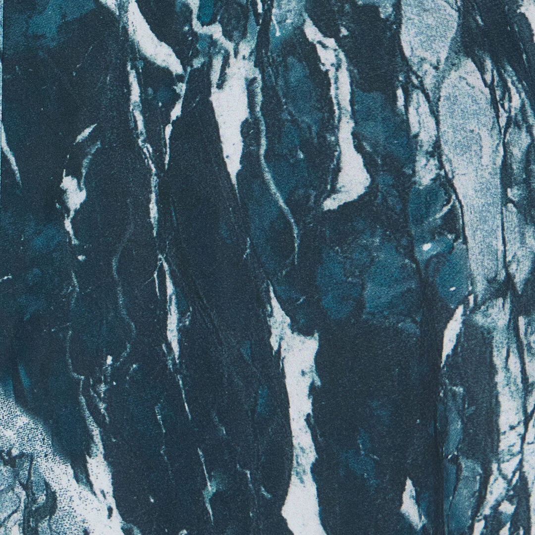Marble-Print Bomber Jacket in Dark blue for Men | Roberto Cavalli®