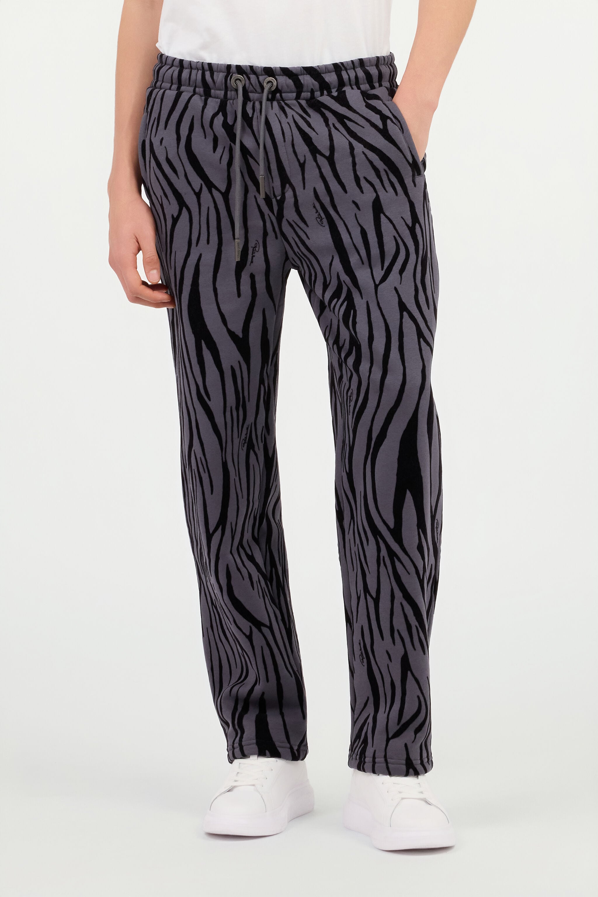 RC Joggers con Estampado Animalier Flocado RC Joggers con Estampado Animalier Flocado BLACK ROT20D-5OS30