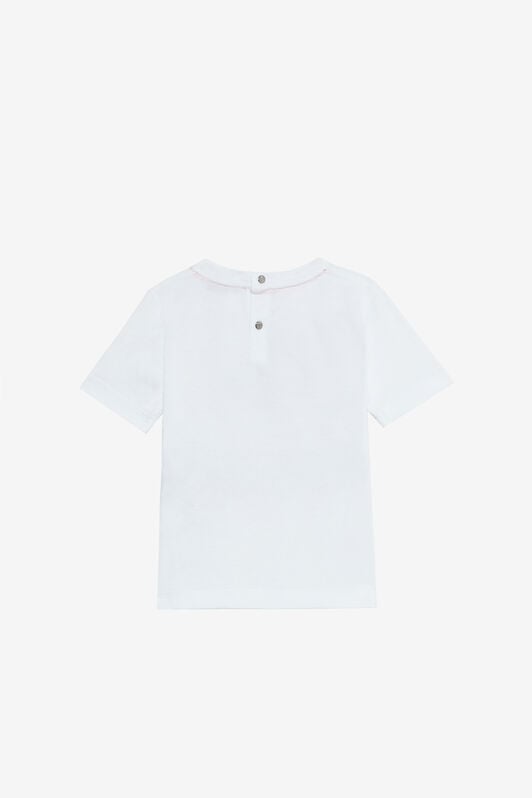 JU T-shirt in cotone con logo OPTICAL WHITE VJT611-JD001