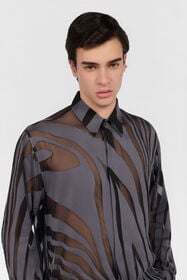 RC Camicia Con Stampa Ray Devorè BLACK XNT712-CHT26