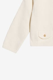 JU Ivory Cotton Cardigan MILKY WHITE WJM600-MG001