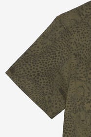 JU Cheetah-Print Shirt Green UJT70B-7MO35