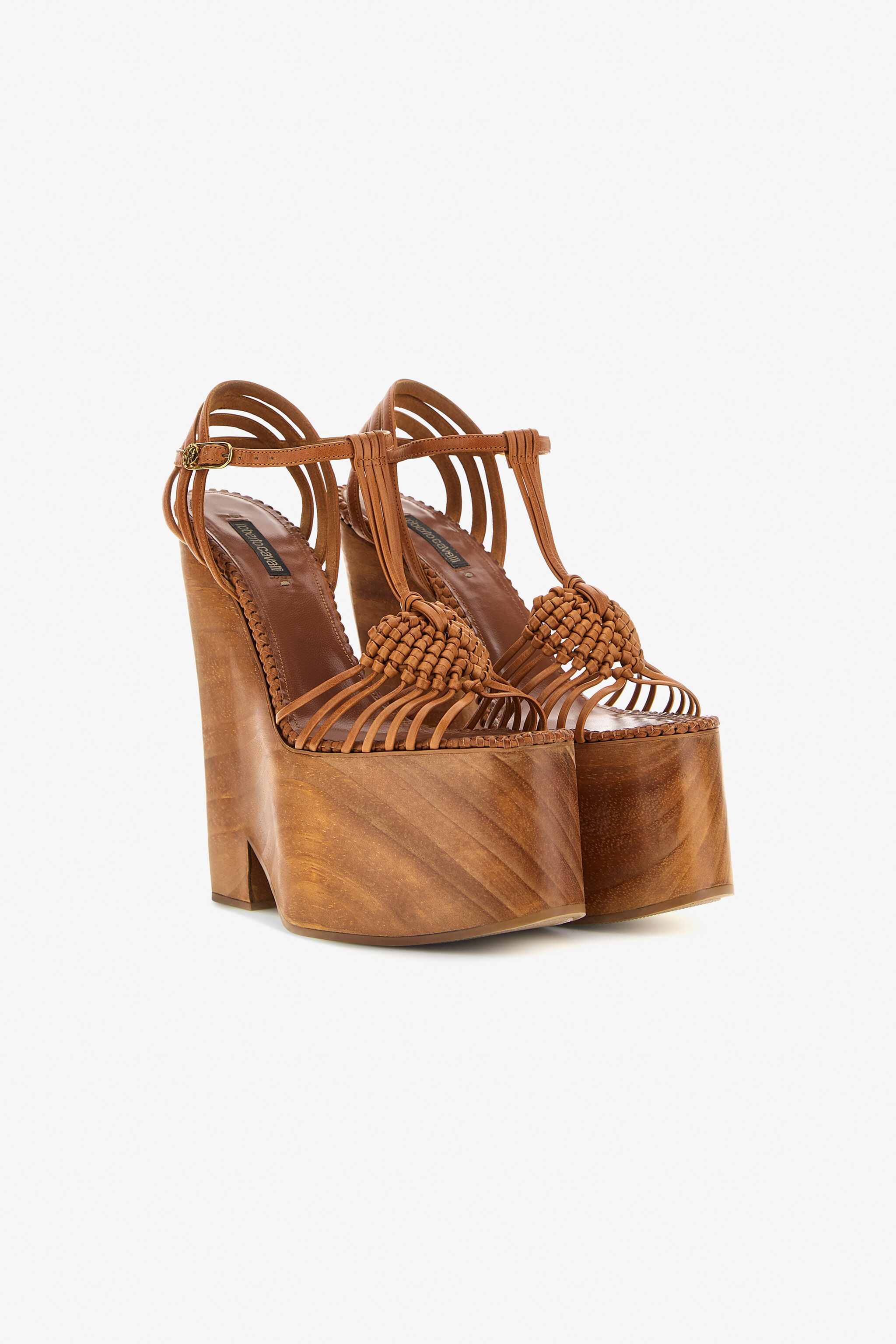 RC Platform sandals with strap Brown SWS006-PZ899