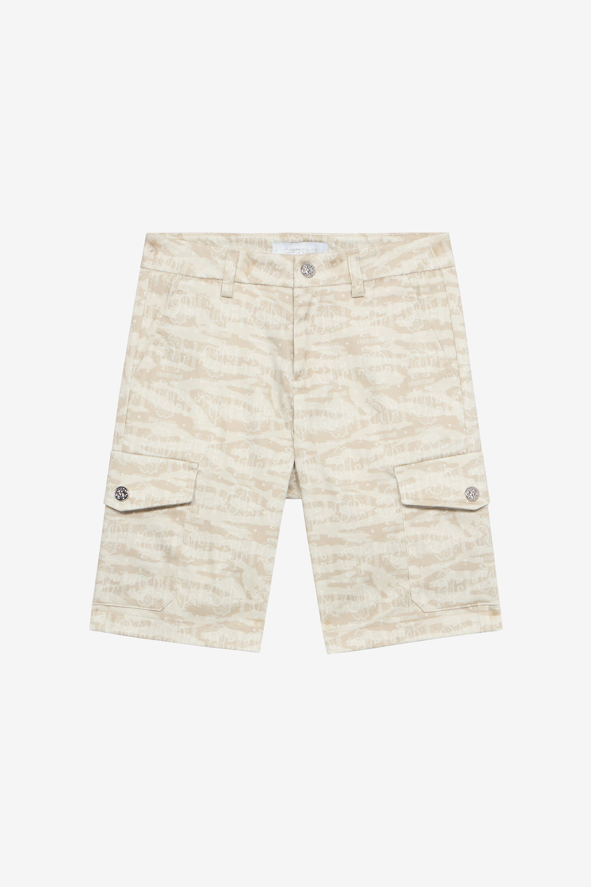 JU Shorts With Tiger Skin Print JU Shorts With Tiger Skin Print Ivory UJT25F-6SO44