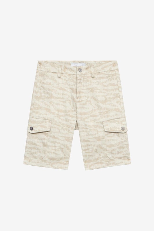 JU Shorts With Tiger Skin Print JU Shorts With Tiger Skin Print Ivory UJT25F-6SO44
