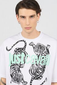 JC T-Shirt Bianca Con Grafica Tigri E Logo WHITE WFT059-WF089