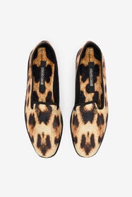 RC Cheetah Skin Flat Loafers Brown VKS028-VLV05