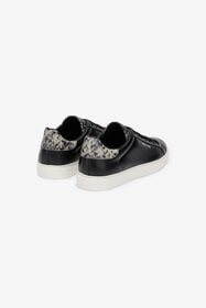 RC Sneaker Noire en Cuir avec Détail Effet Serpent BLACK/ROCCIA SOS00A-PZ598