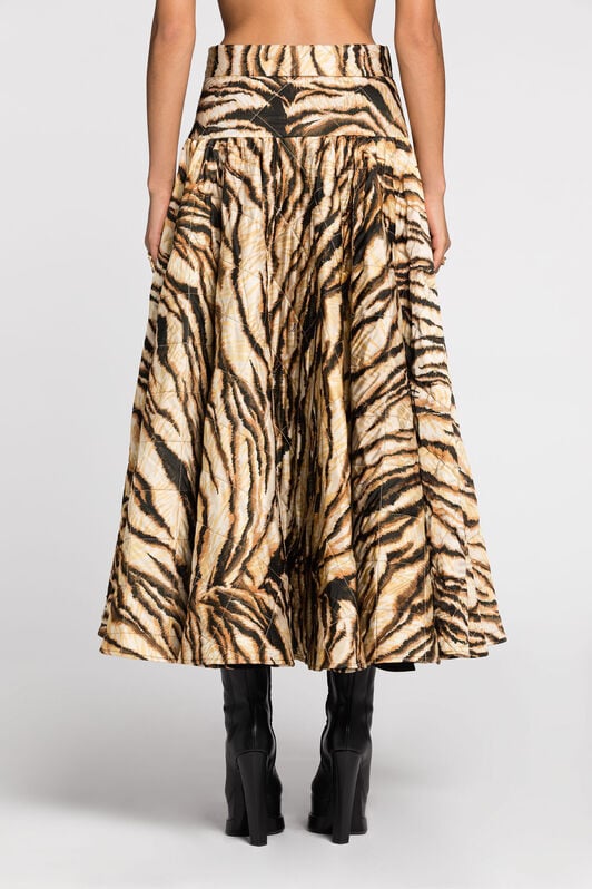RC Rock mit Steppmuster und Tiger-Print RC Rock mit Steppmuster und Tiger-Print NATURALE RKR311-RYH36