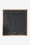 JC Jaguar Skin Scarf with JC Monogram Black TFA034-TF350