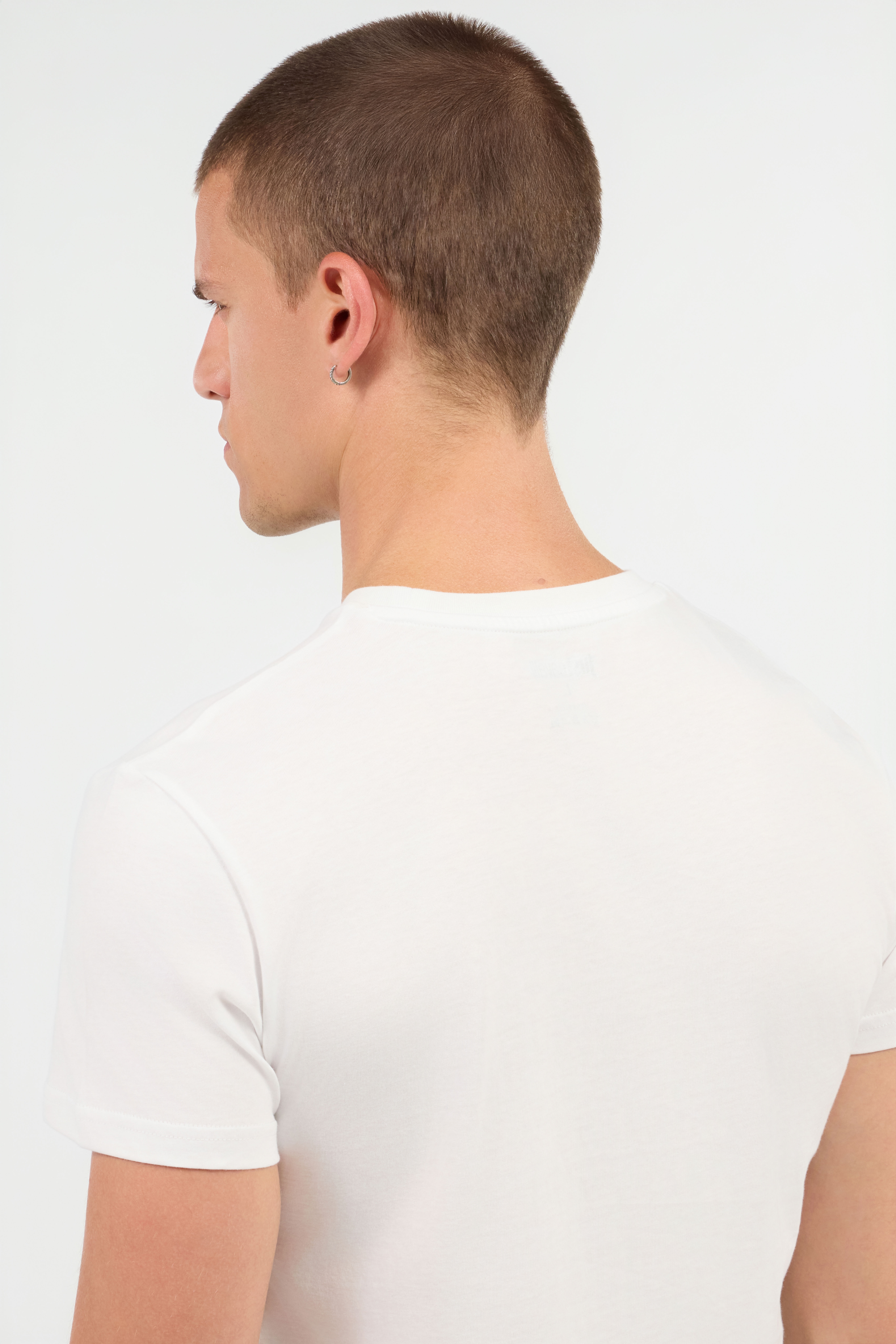 JC Weißes Unterhemd T-Shirt im Zweierpack WHITE UFU003-UF095