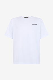 RC T-shirt bianca con logo e grafica leopardata WHITE TOT60C-FT223