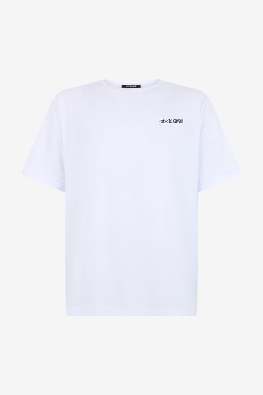 RC White Logo T-Shirt with Leopard Graphic RC White Logo T-Shirt with Leopard Graphic WHITE TOT60C-FT223