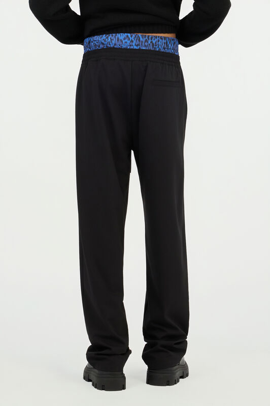 JC Black Trousers With Printed Waistband BLACK VFT011-VF011