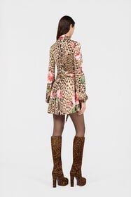 RC Mini Dress Jaguar Roses Print NATURAL XQT108-JRT24