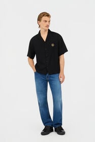 JC Shirt with Embroidered Logo BLACK WFM010-WF158