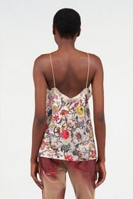 RC Top with Florentine Flowers print BEIGE WQT605-OZR29