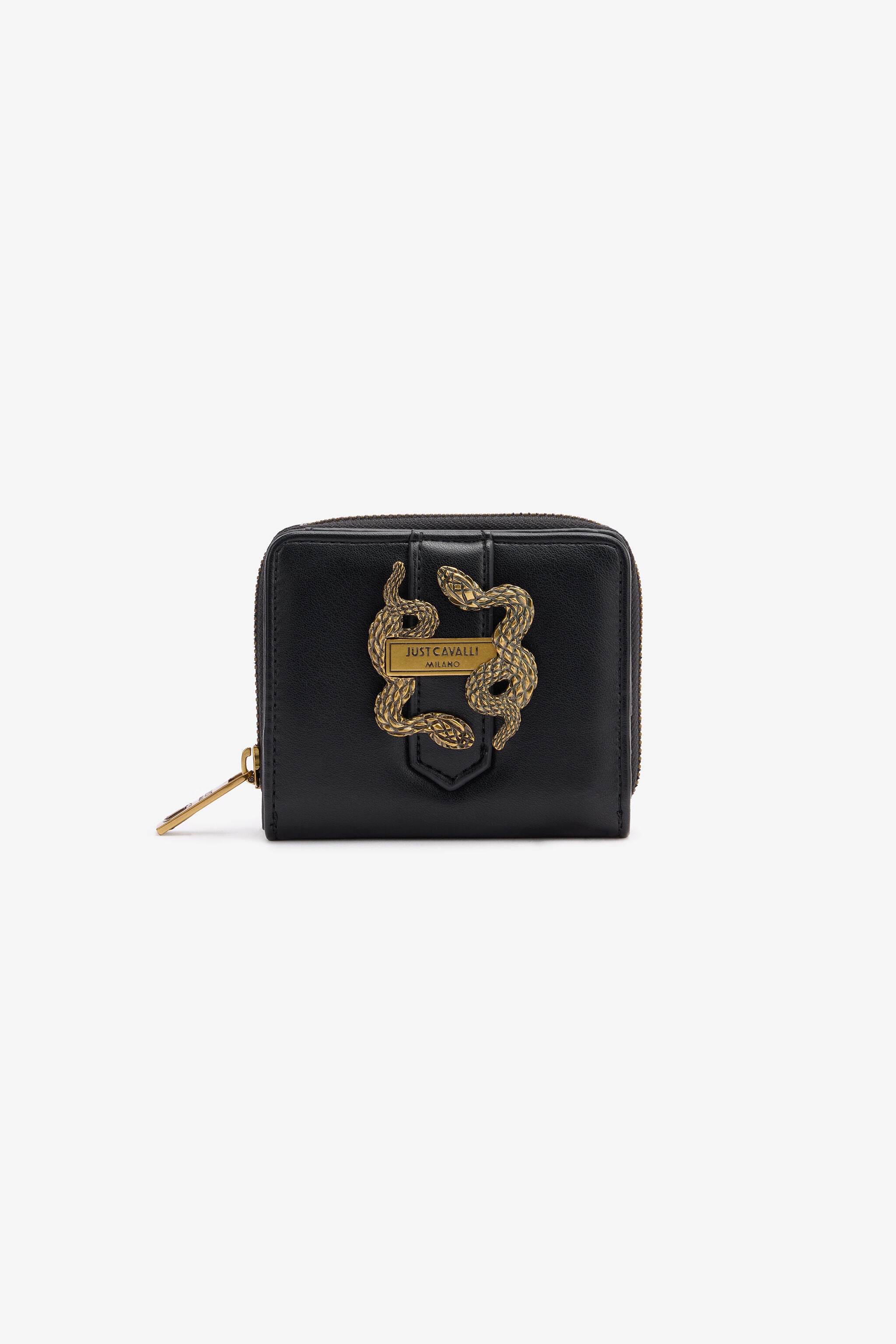 JC Wallet With Snakes And Logo JC Wallet With Snakes And Logo Black TFP038-TF497