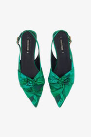 RC Le Pettegole Slingbacks Imprimé Malachite Vert TKS100-PZS76