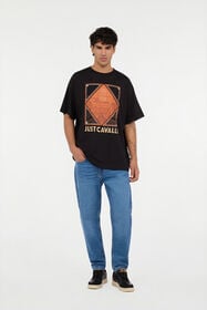 JC Black T-Shirt with Graphic and Logo BLACK VFT072-VF116