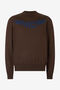 RC Pull En Laine Avec Logo Ailé RC Pull En Laine Avec Logo Ailé Marron VRM601-MQ015
