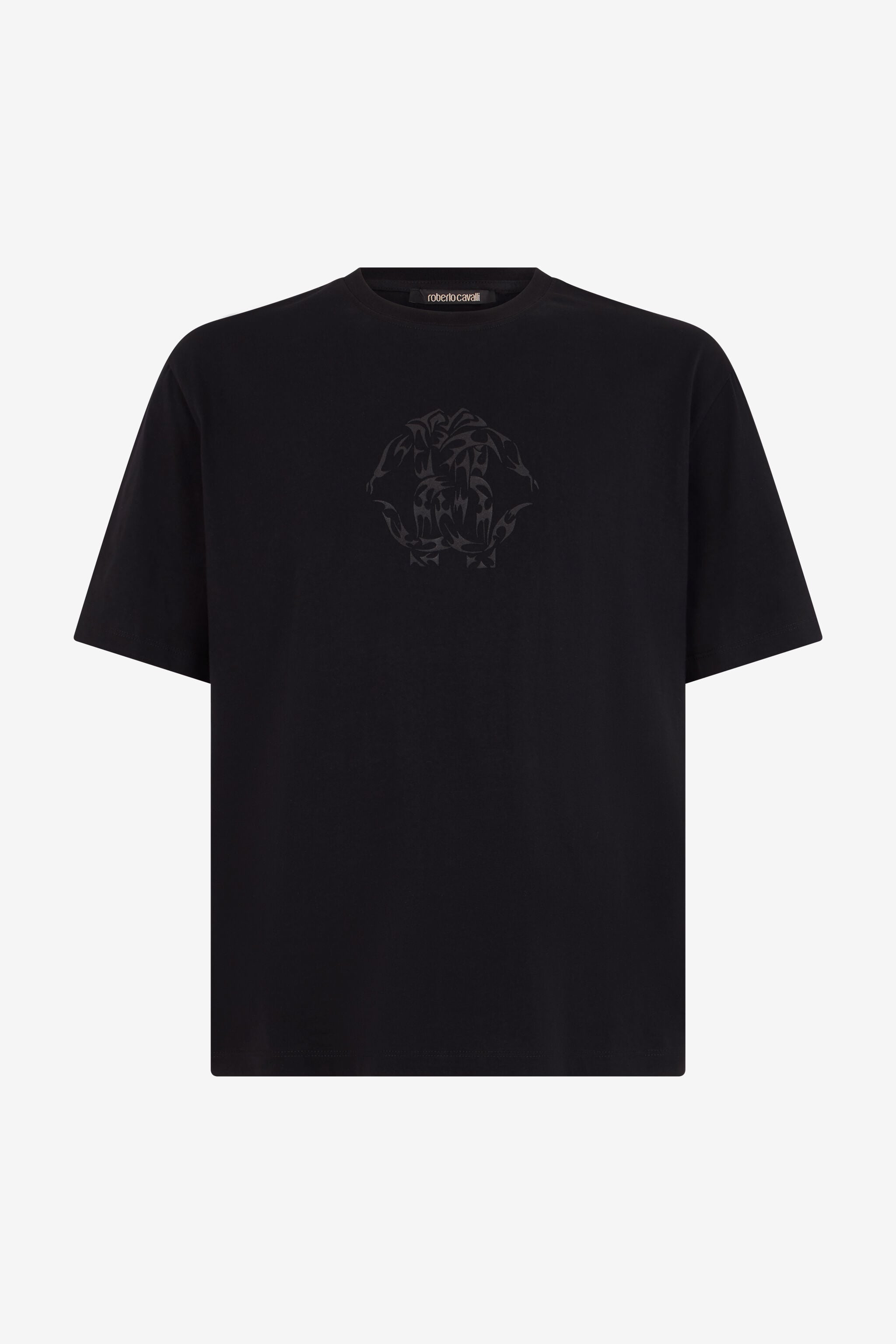RC Schwarzes T-Shirt mit Ton-in-Ton-Logo RC Schwarzes T-Shirt mit Ton-in-Ton-Logo BLACK TOT60E-FT223