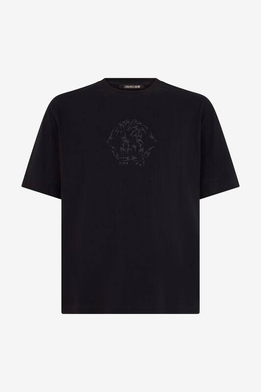 RC Schwarzes T-Shirt mit Ton-in-Ton-Logo RC Schwarzes T-Shirt mit Ton-in-Ton-Logo BLACK TOT60E-FT223