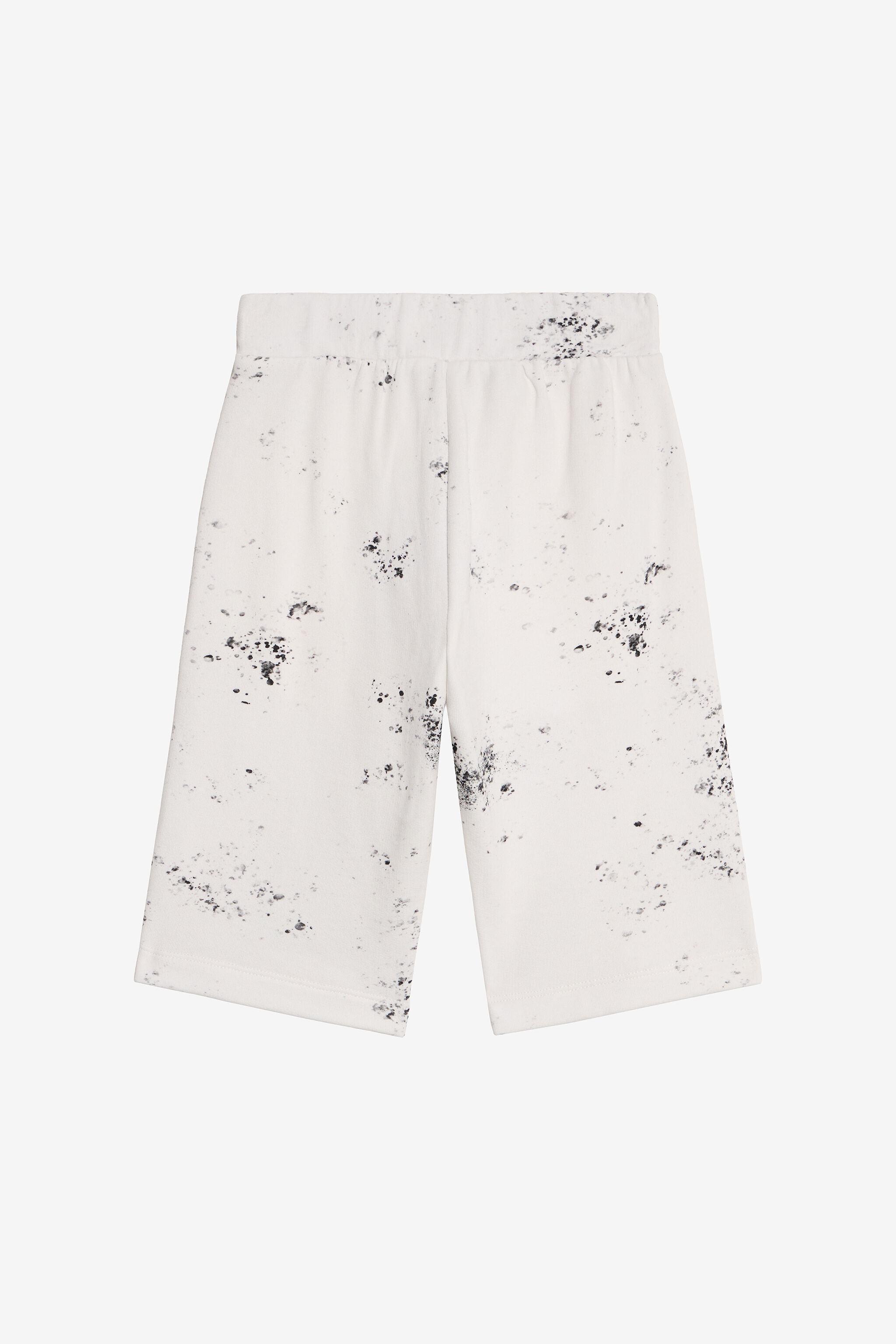 JU White Cotton Allover Spray Shorts JU White Cotton Allover Spray Shorts OPTICAL WHITE VJT25C-5OQ44