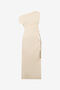 RC Robe Midi Asymétrique Ivoire avec Découpe Ivoire UWT121-TG001
