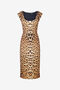 RC Robe Midi À Imprimé Jaguar Skin Marron VKT112-JMP73