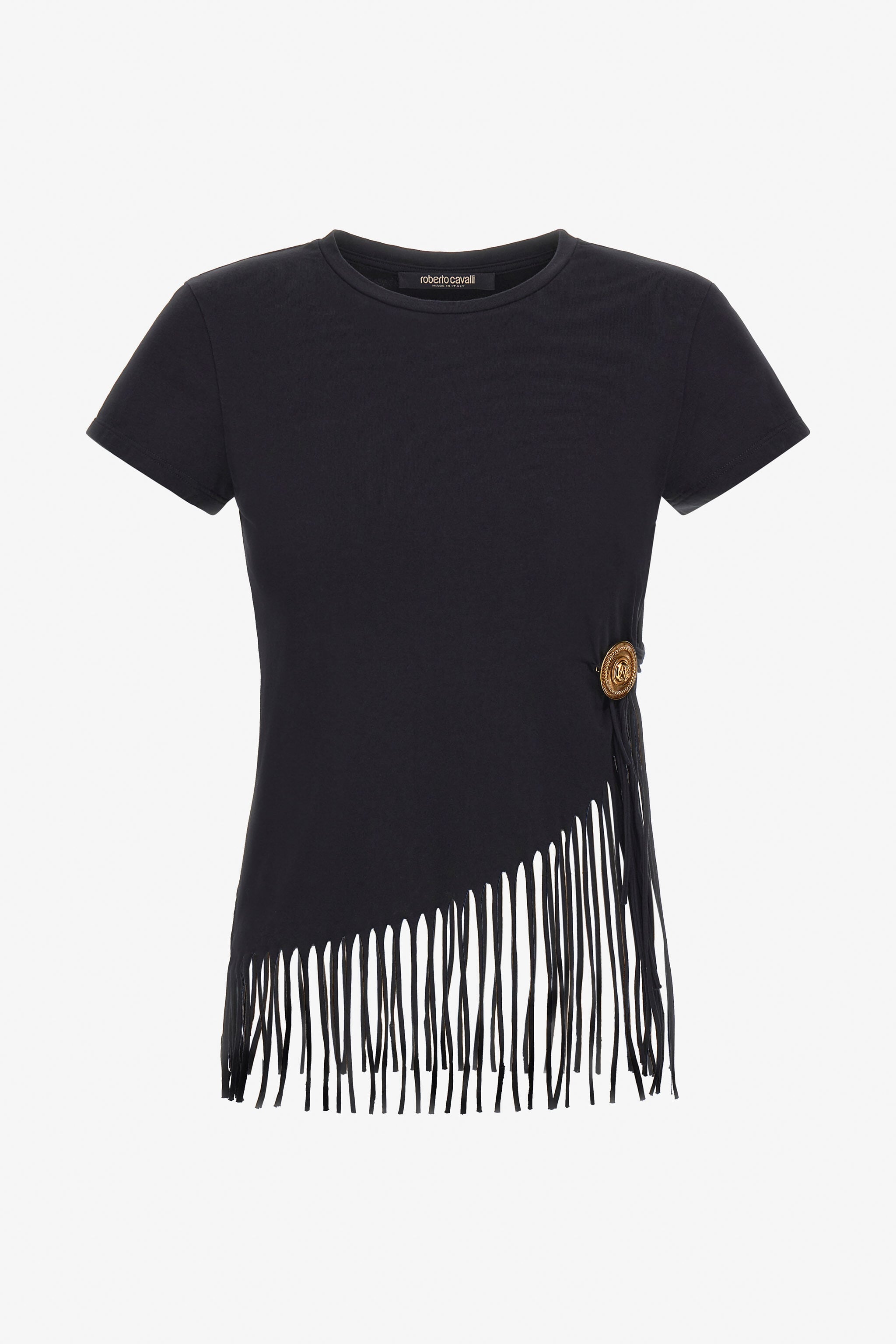 RC Fringe Trim T-Shirt RC Fringe Trim T-Shirt Black TKT60D-JD061