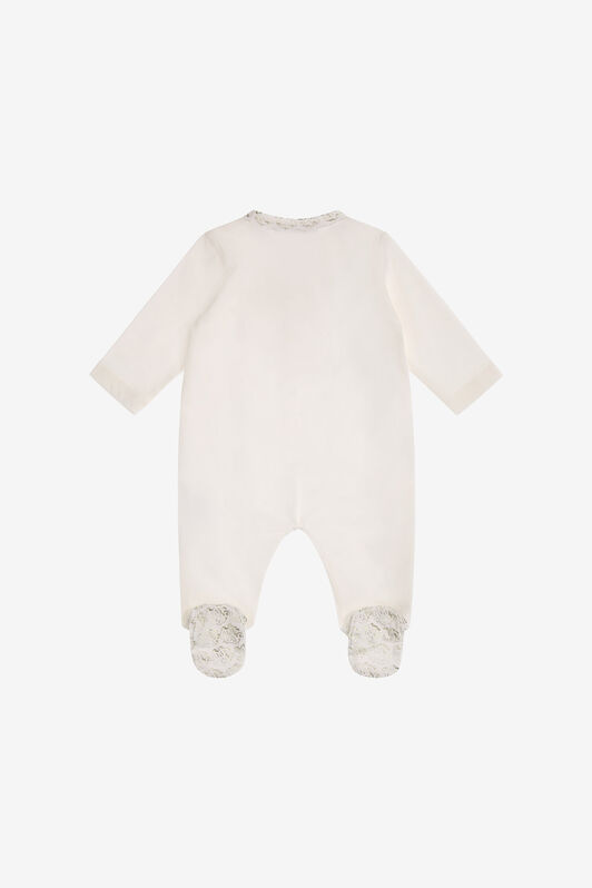 JU RC Monogram embroidery babygrow set JU RC Monogram embroidery babygrow set Gold SJT841-JD001