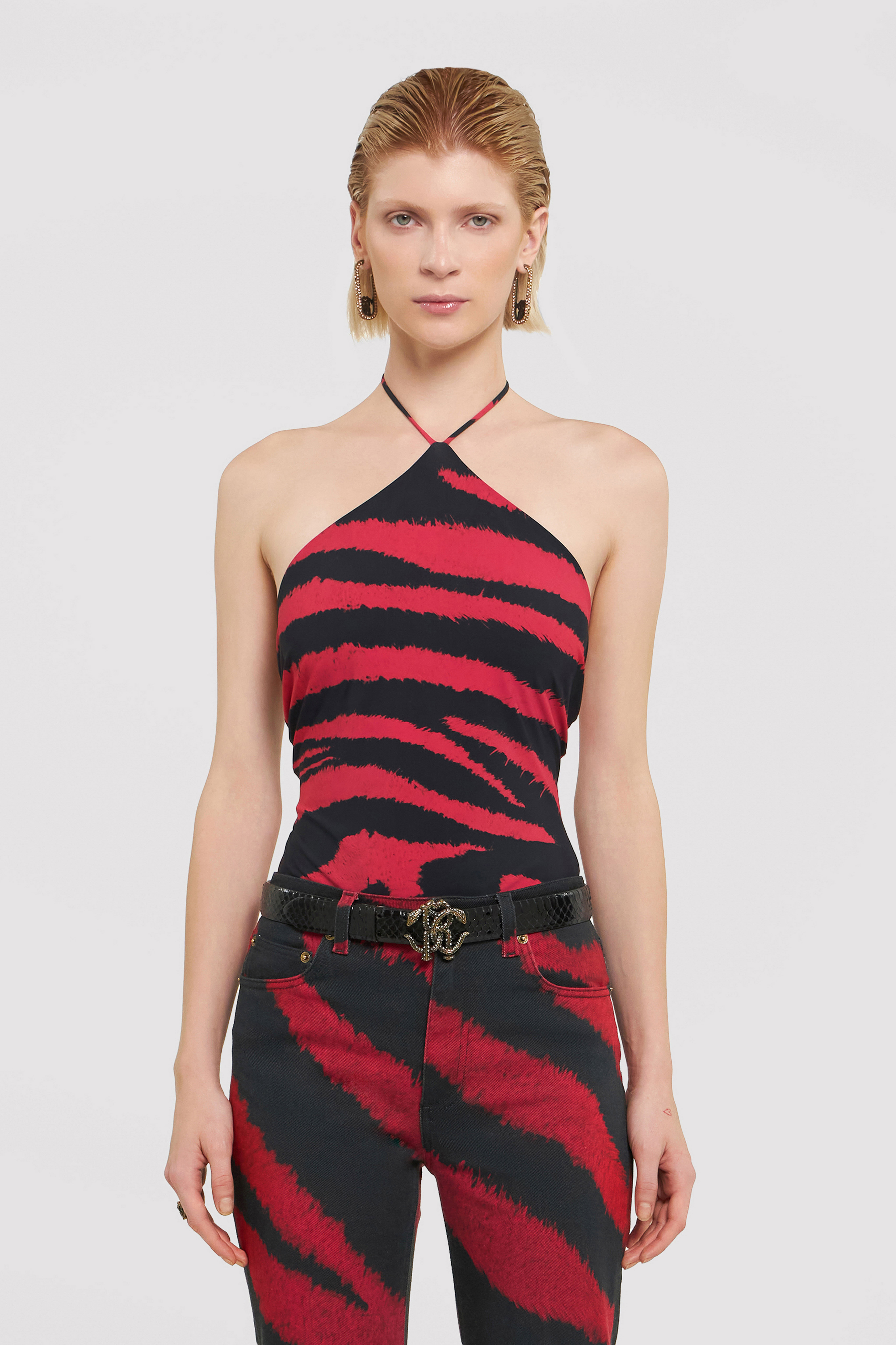 RC Bodi con estampado Zebra Tribute Rojo UWT615-OOP26