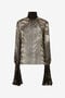 RC Blusa de seda con estampado de Fur RC Blusa de seda con estampado de Fur BLACK/BEIGE XWT702-CKT79