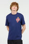 JC Camiseta Con Corazón Y Serpiente Azul oscuro UFT044-UF064