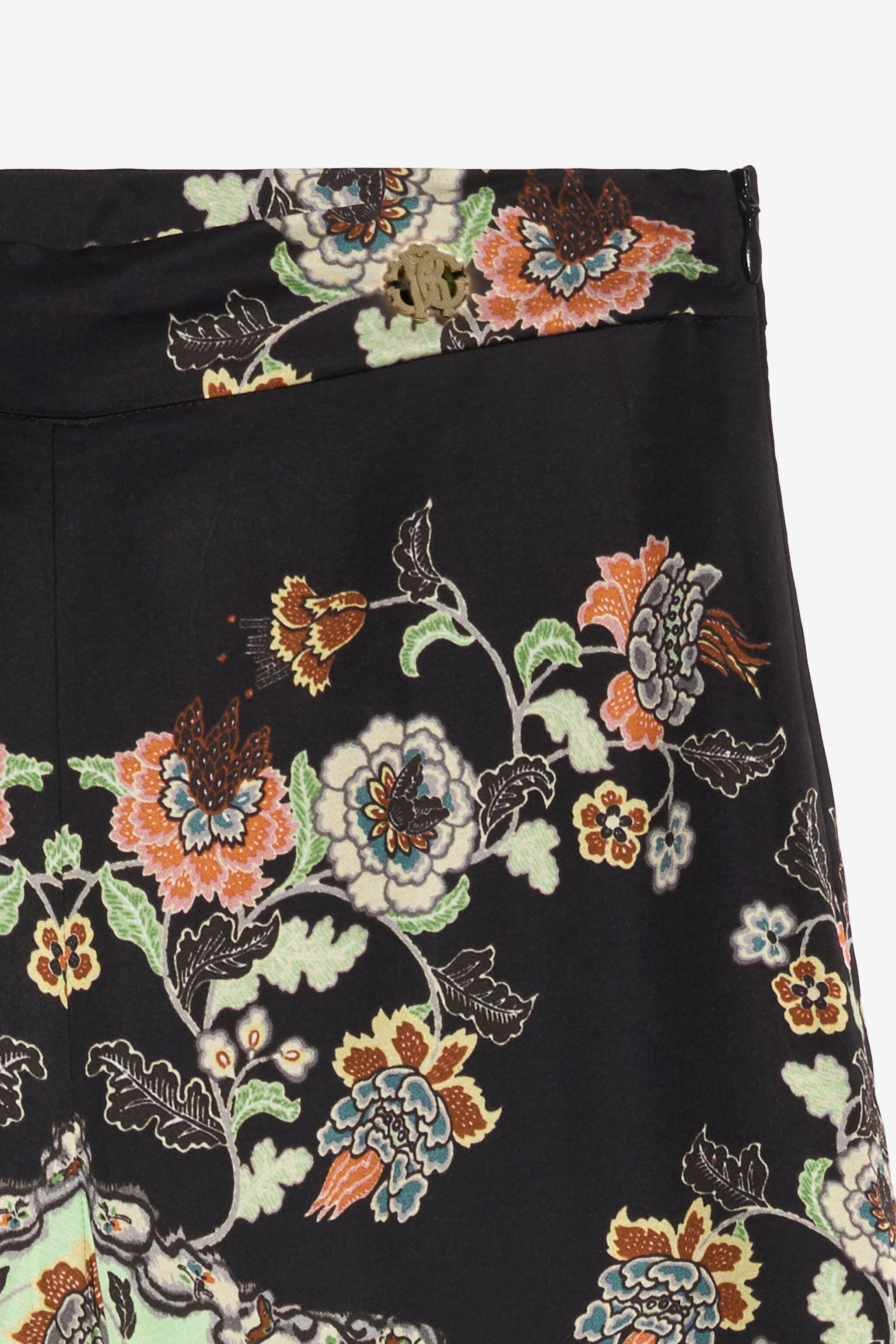 JU Weite Hose mit Kimono-Print GREEN/BLACK XJT22P-7HT67