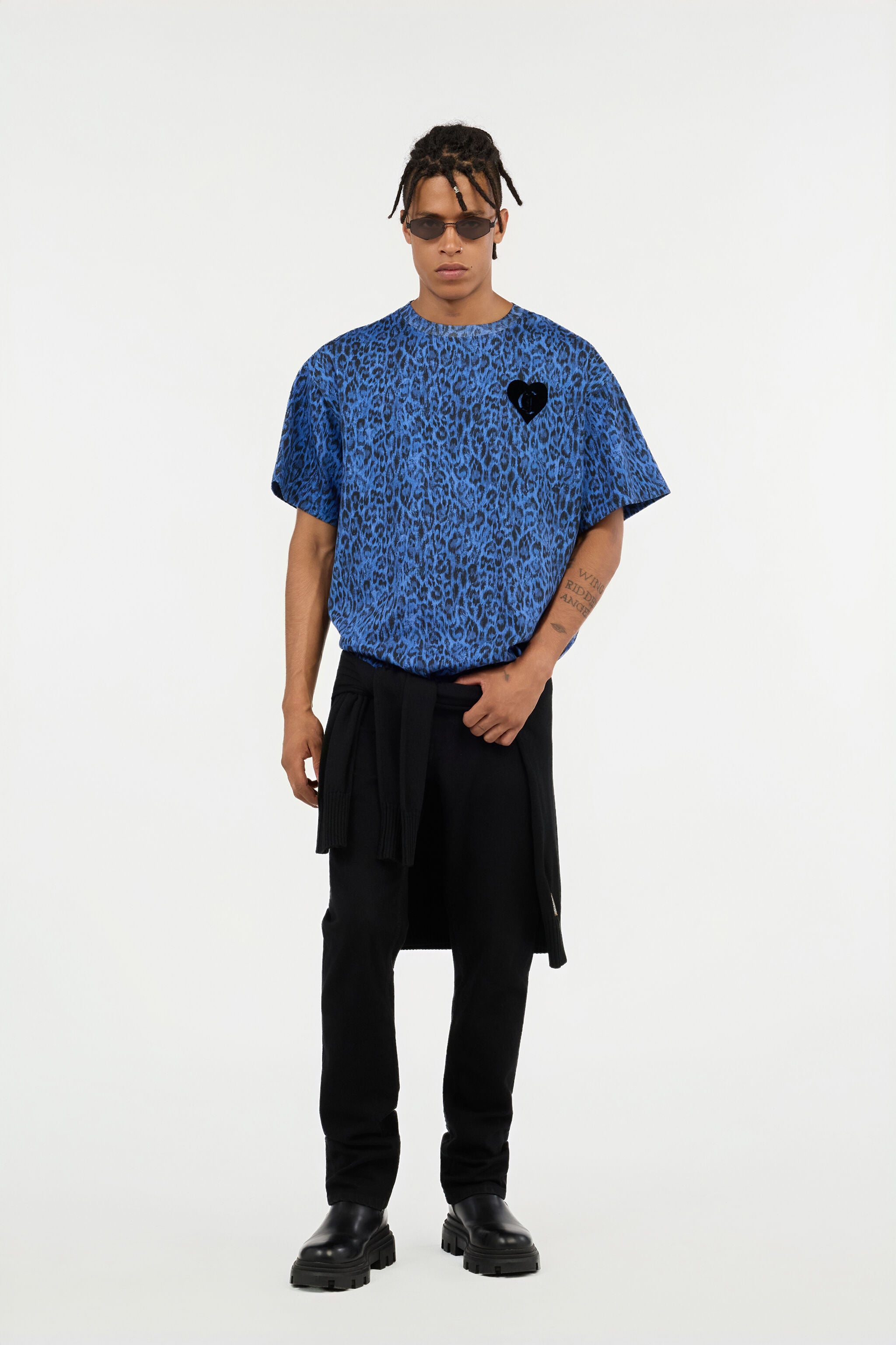 JC Leopard Print T-Shirt JC Leopard Print T-Shirt MAZARINE BLUE VFT036-VF080