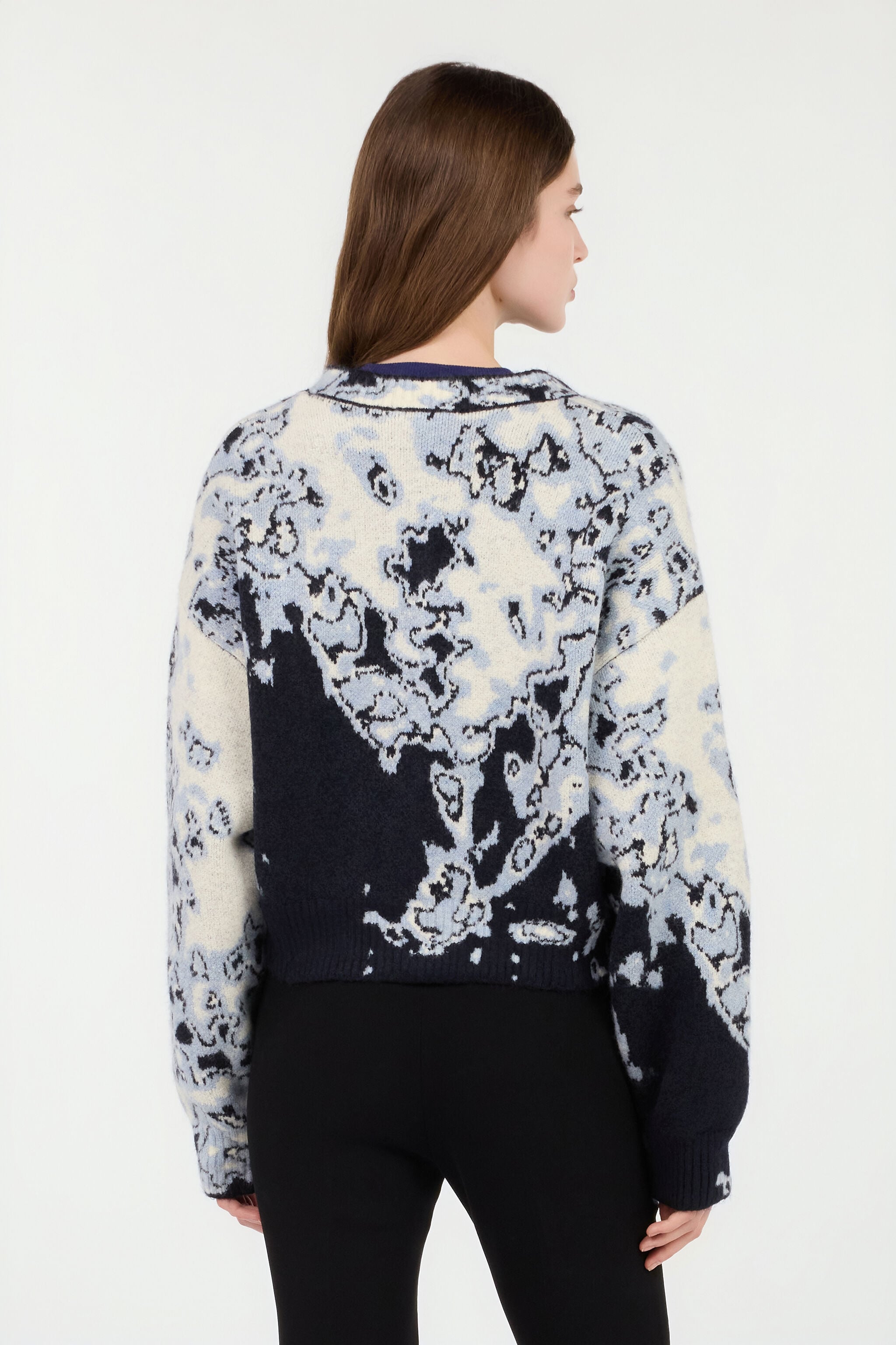 RC Abstract Jacquard Cardigan RC Abstract Jacquard Cardigan BLUE APPALOUSA ROM90A-FEC32
