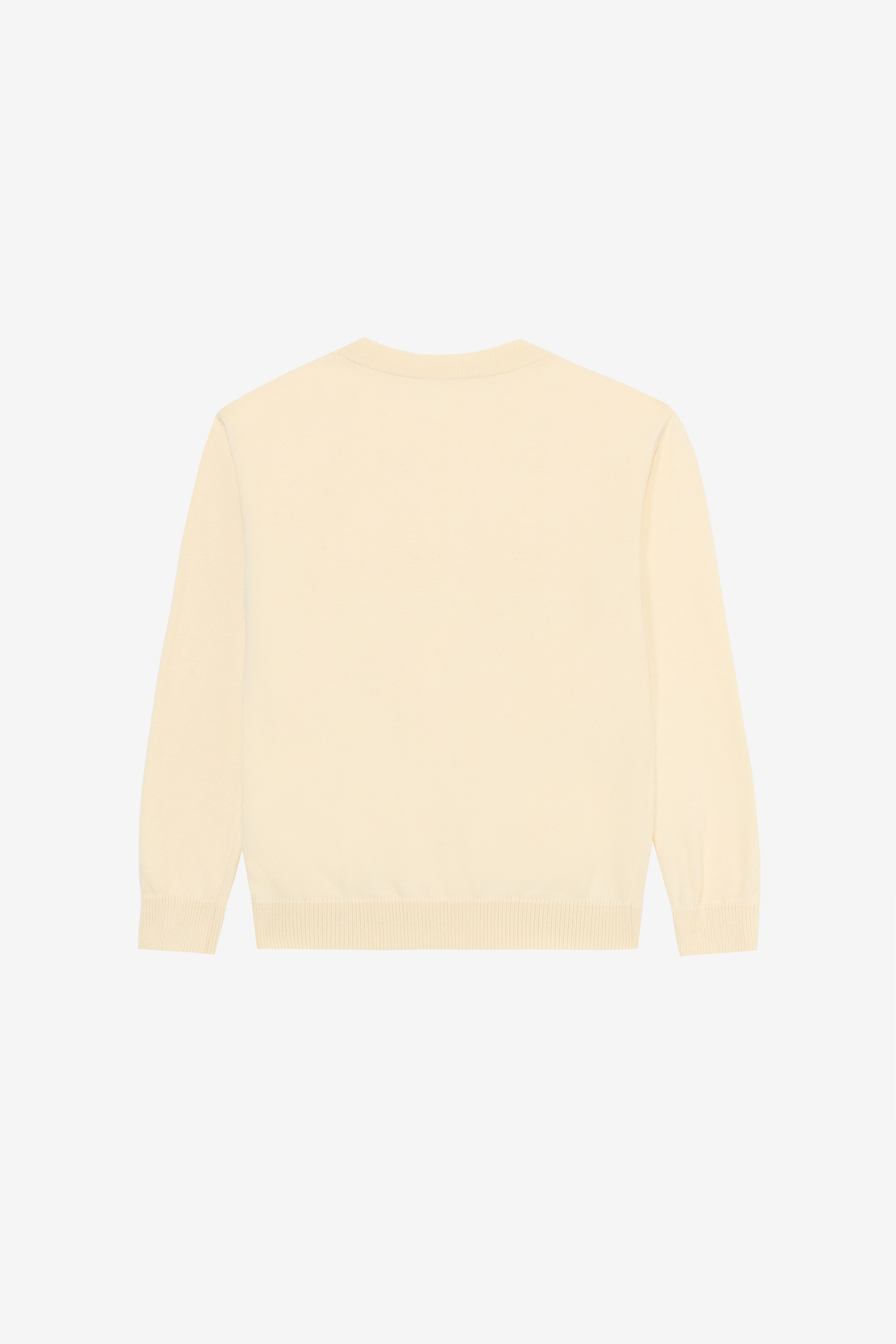 JU Light Yellow Cardigan With Monogram RC MILKY WHITE UJM60B-MG001
