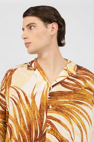 JC Camicia Stampa Golden Palm 004 OFF WHITE + 638 WFM005-WF153