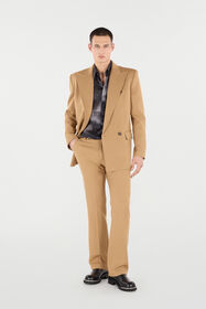 RC Striped Virgin Wool Pants Light Brown VRT226-GE003