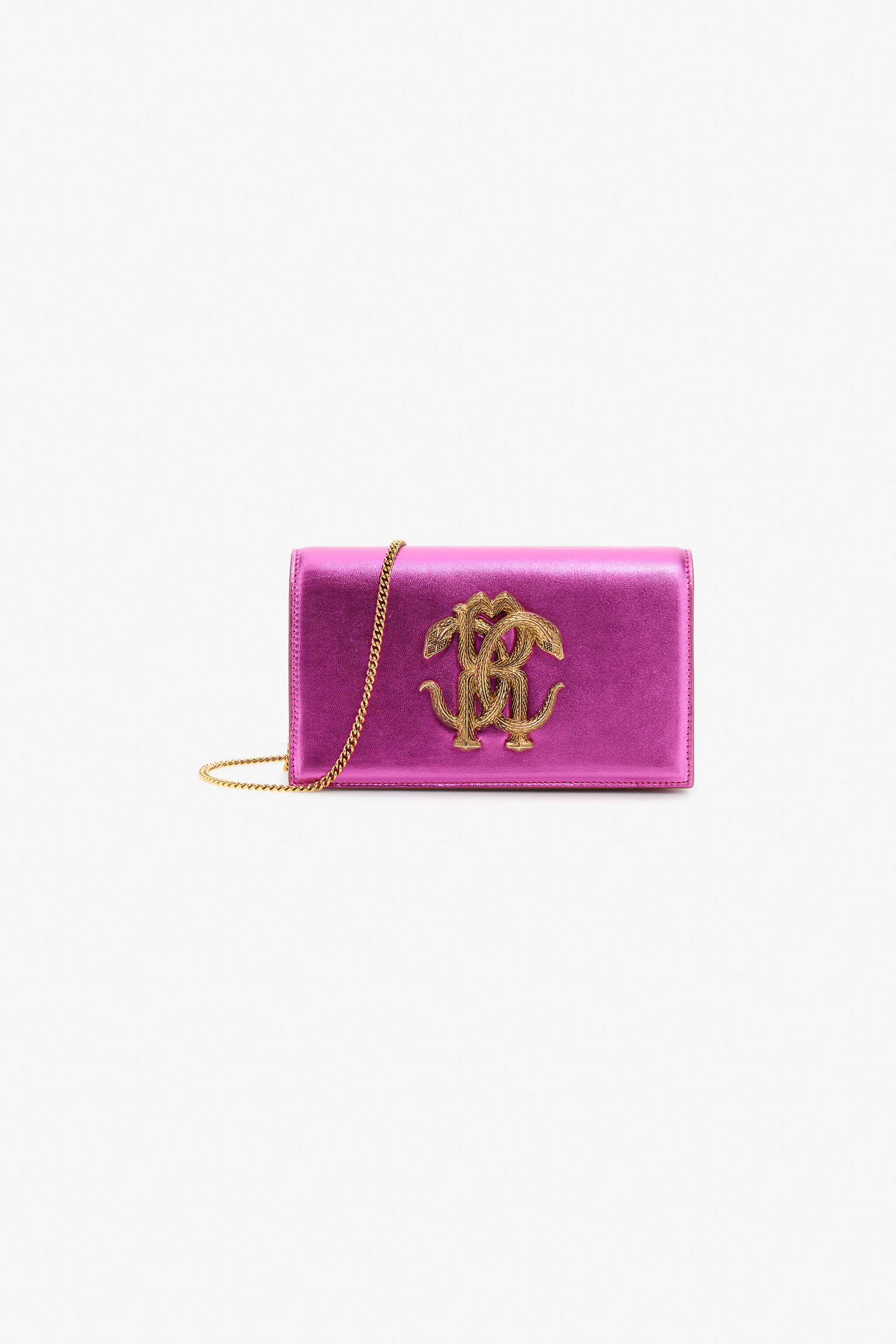 RC Shoulder bag with Monogram Mirror Snake Fuchsia SKB112-PN199