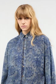 JC Camisa Con Estampado Floral Azul UFT144-UF210